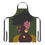 Thumbnail: Afro Chic Chef Apron — Colorful Headwrap & Gold Jewelry Kitchen Apron