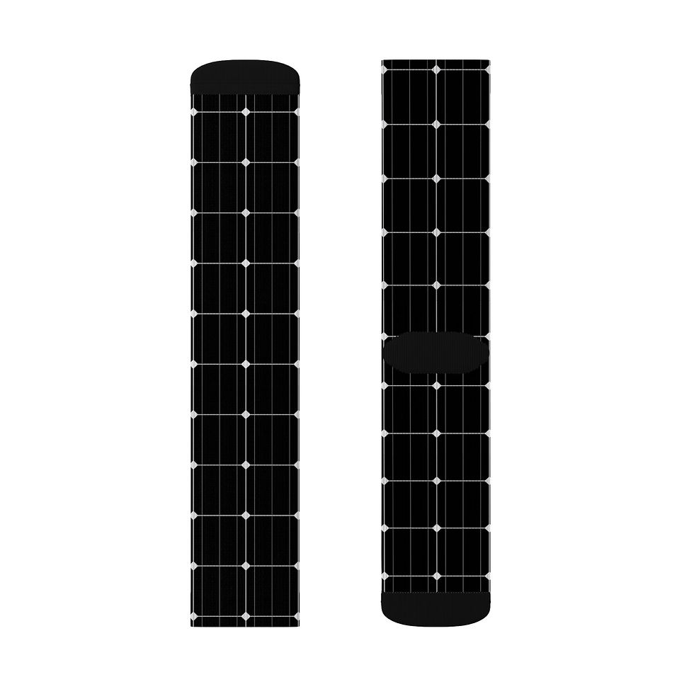 Thumbnail: Black Grid Pattern Sublimation Socks — Plaid-Style Crew Socks