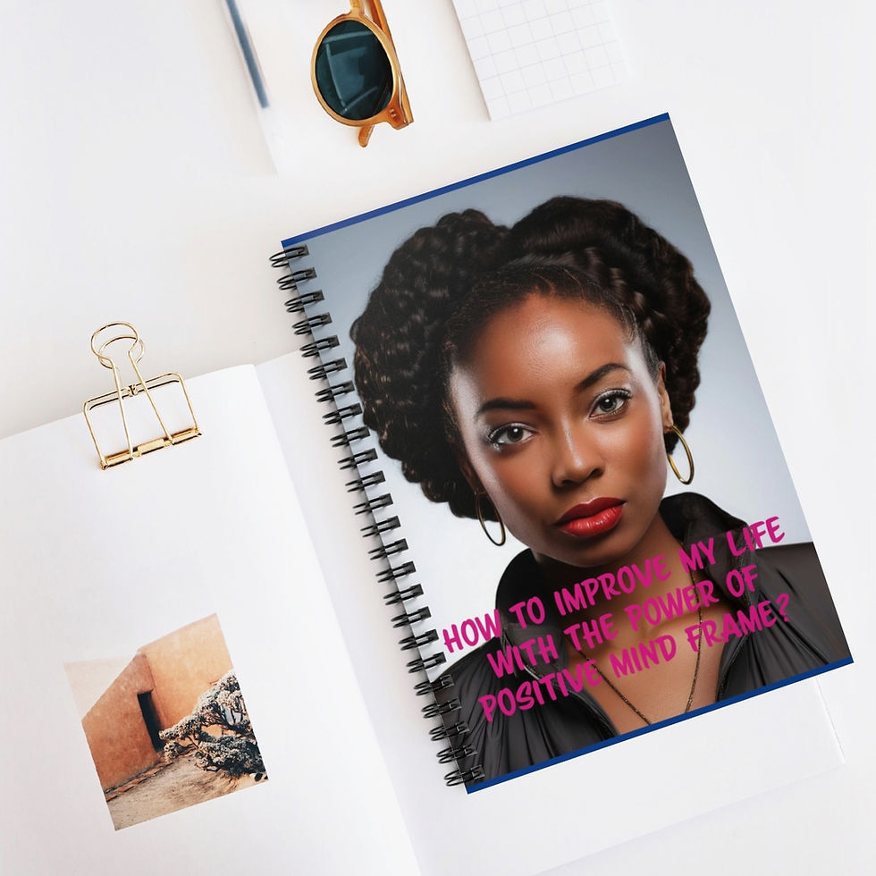 Thumbnail:  The Power Of Positive Mind Frame Spiral Notebook - Ruled Line