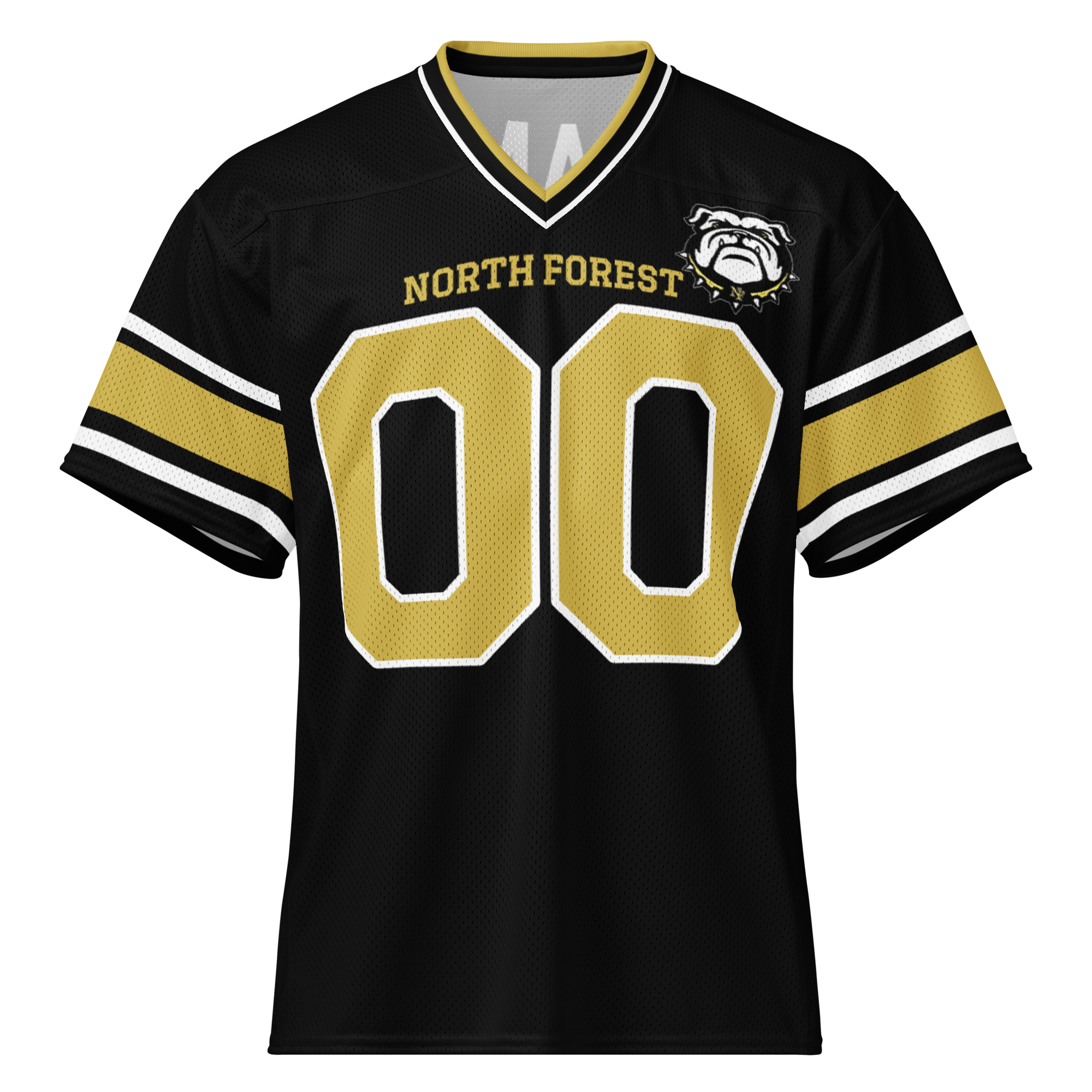 North Forest "SteelCurtain" Customizable Black football jersey