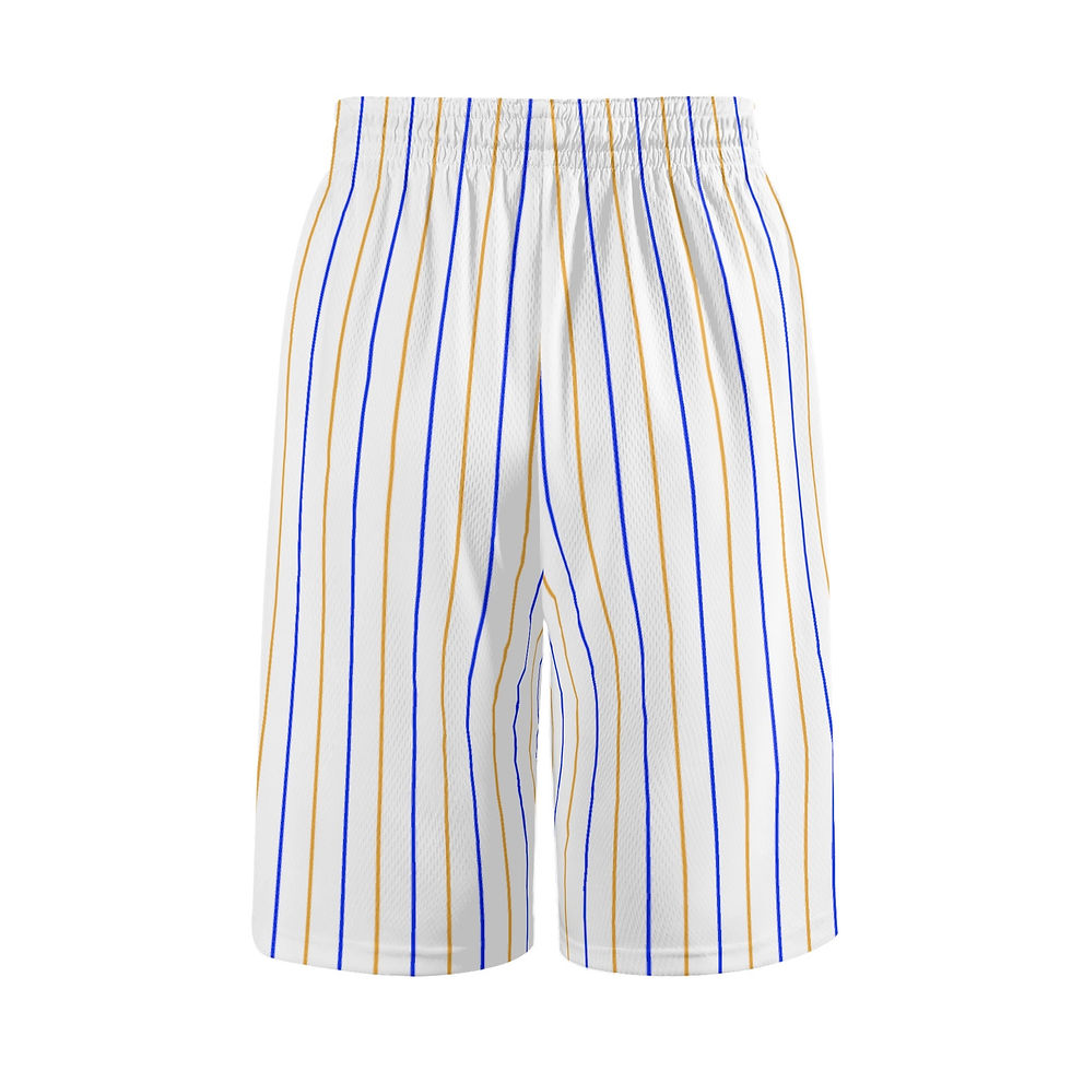 Thumbnail: JFK "WHITE PINSTRIPE" Mesh Basketball Shorts & Running Shorts