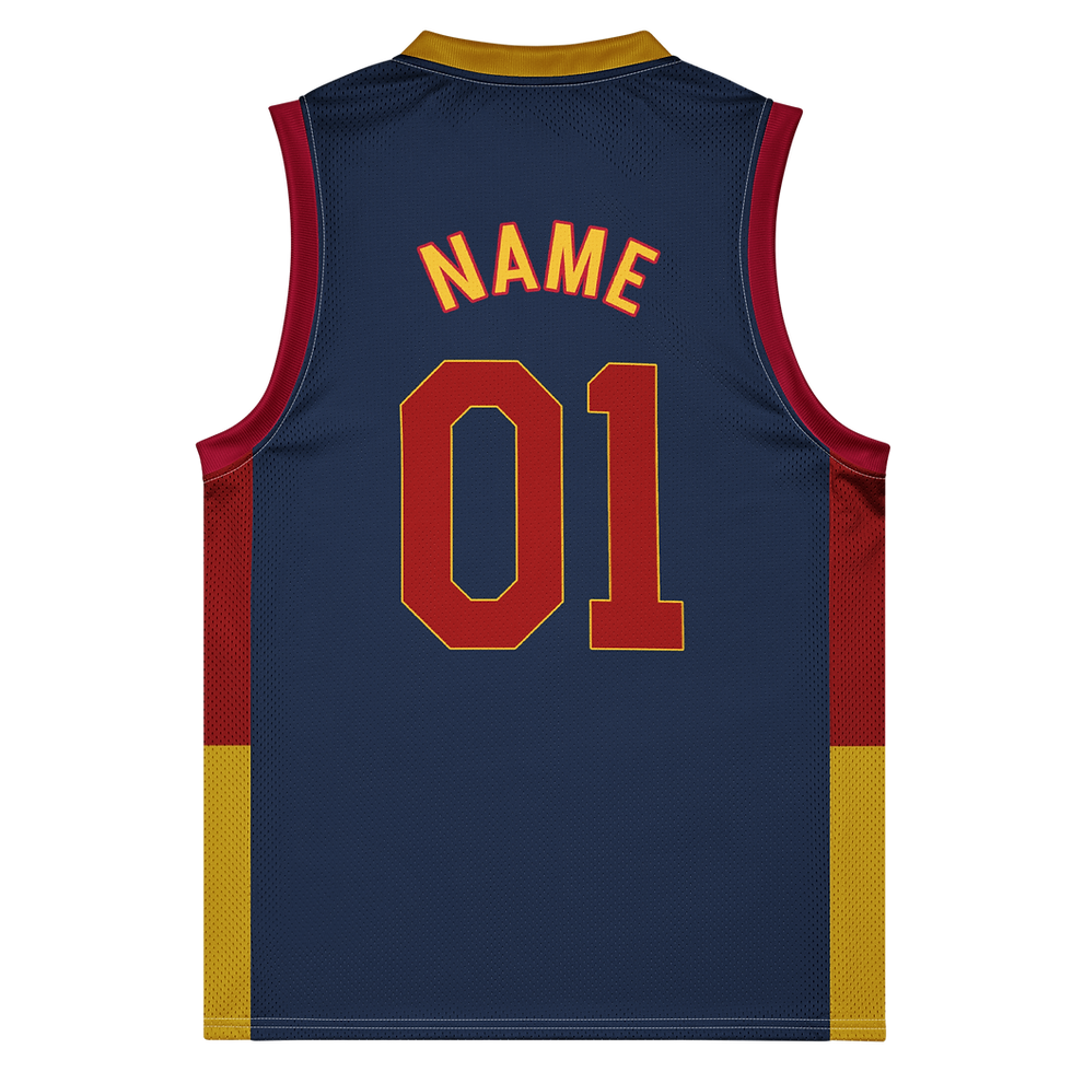 Thumbnail: STR Navy Retro basketball jersey