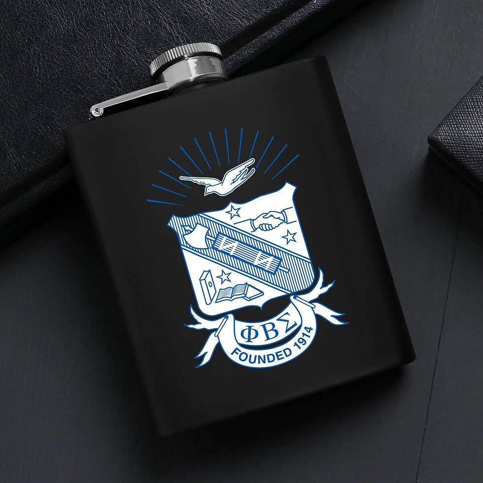 Thumbnail: PBS Shield Hip Flask Set