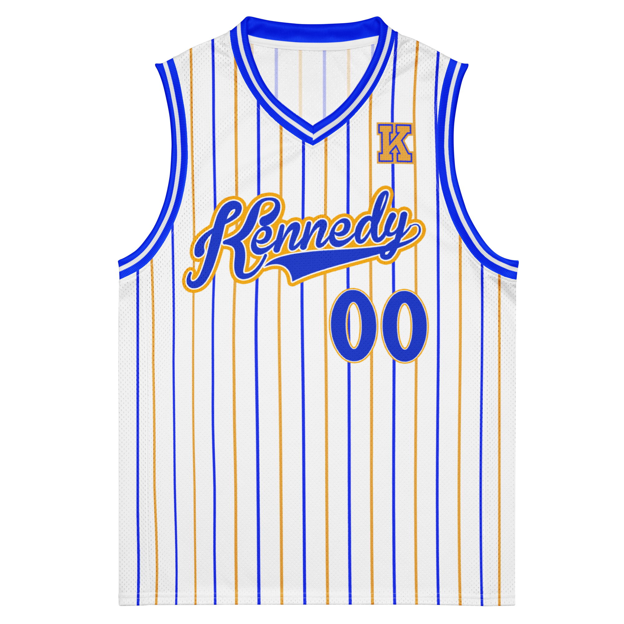 Kennedy WhitePin Premium basketball jersey
