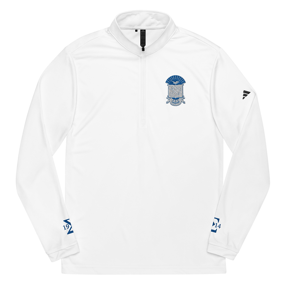 Thumbnail: PBS Embroidered Shield Adidas Quarter Zip Pullover