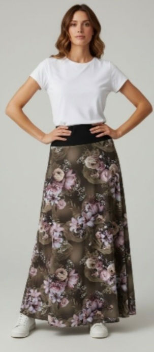 Loka Floral Mesh Skirt - Size 2XL