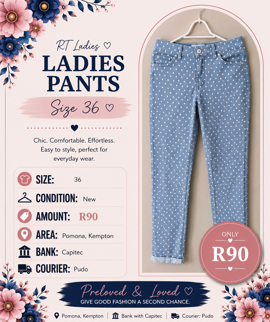 RT Ladies Skinny Pants - Size 36 - New