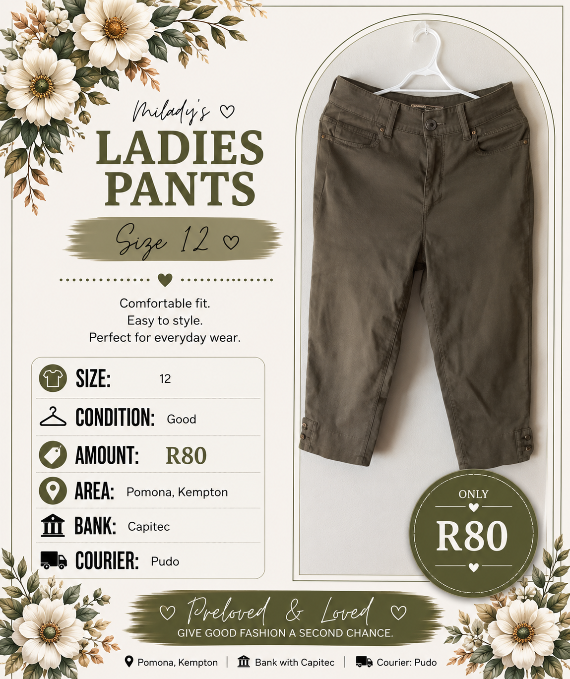 Miladys Ladies Pants - Size 12