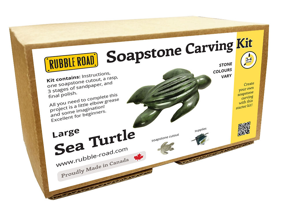 Sea Turtle Large Soapstone Carving Kit