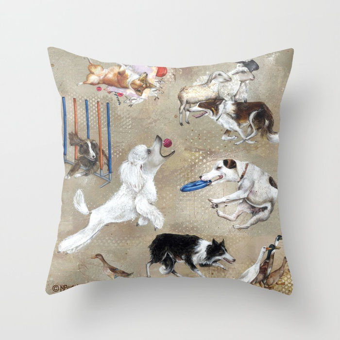 Working Dogs -Throw Pillow