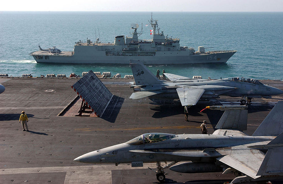 HMAS Parramatta and USS Theodore Rooseve