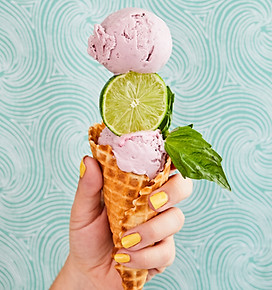 Blackberry Lime & Basil in a Cone3 - Lic