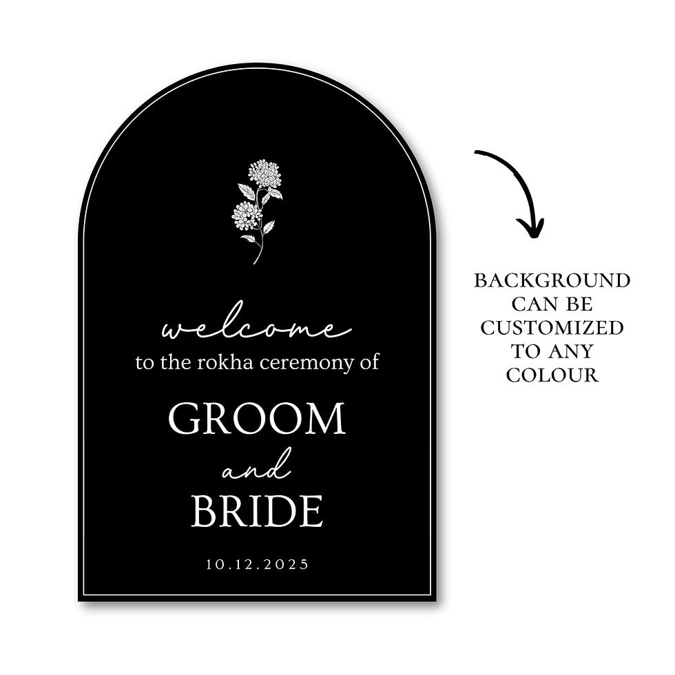 Thumbnail: Rokha Ceremony Arch Welcome Sign