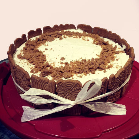 Vegane Spekulatius-Apfelpudding-Torte