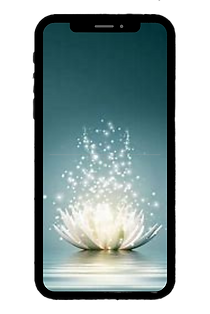 Mobile phone with an intuitive lotus representing the free 15 min Connect With Your Intuition Call