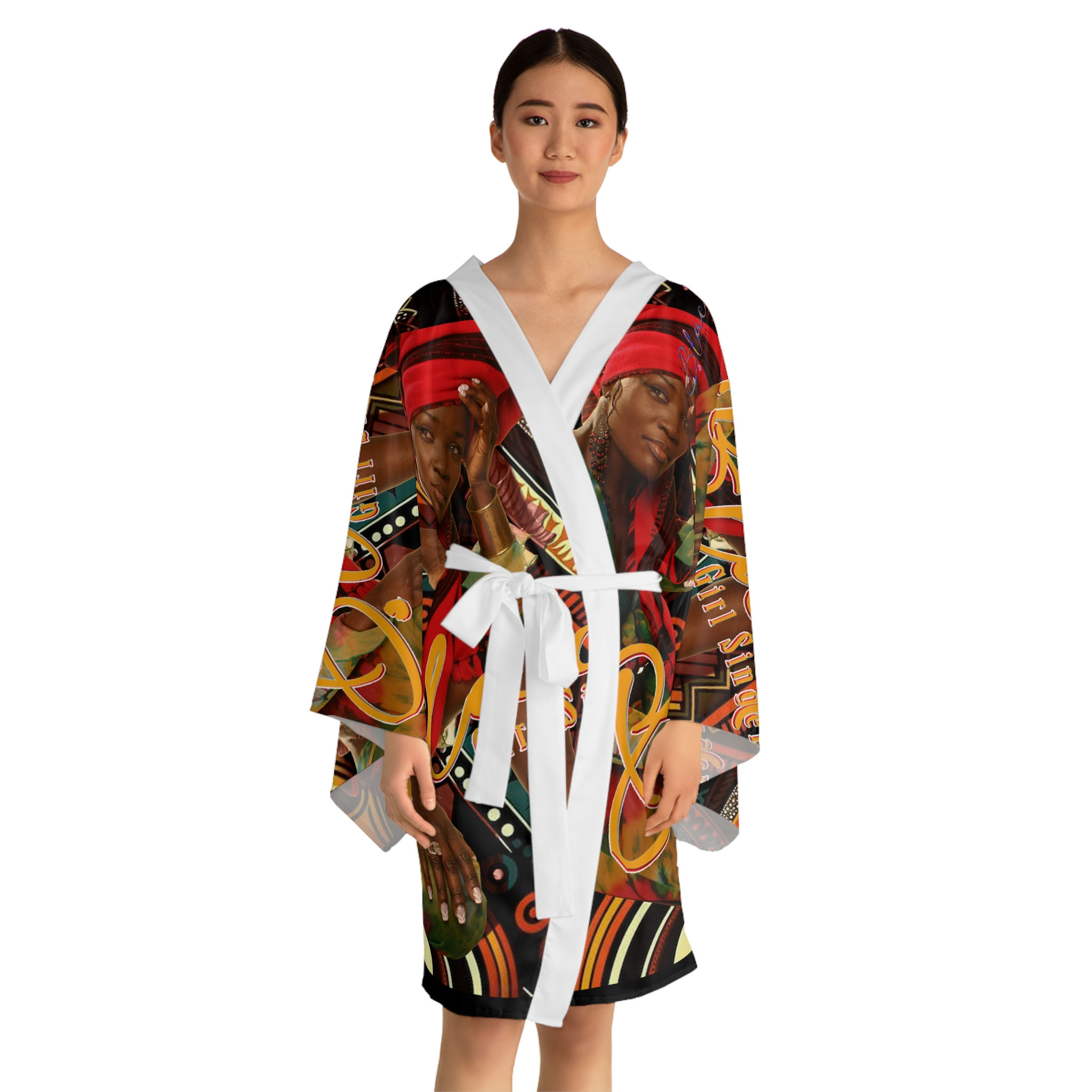 Cultural Pride Long Sleeve Kimono Robe - Stylish and Comfortable
