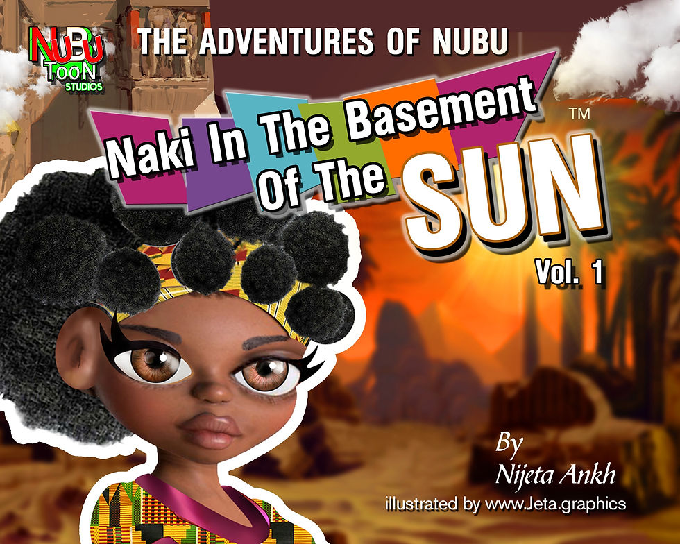 Naki in the basement of the the sun book illustration cover front