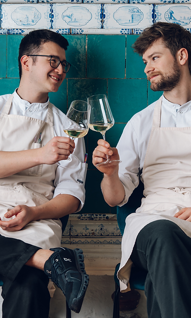 Head Chefs Maël und Joel at vegetarian Fine Dining restaurant Zoe in Bern.