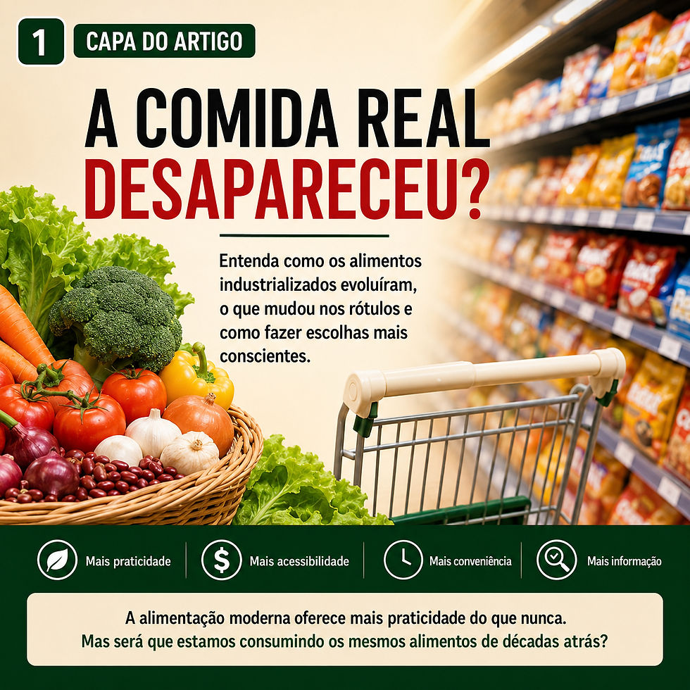 A comida de verdade desapareceu?