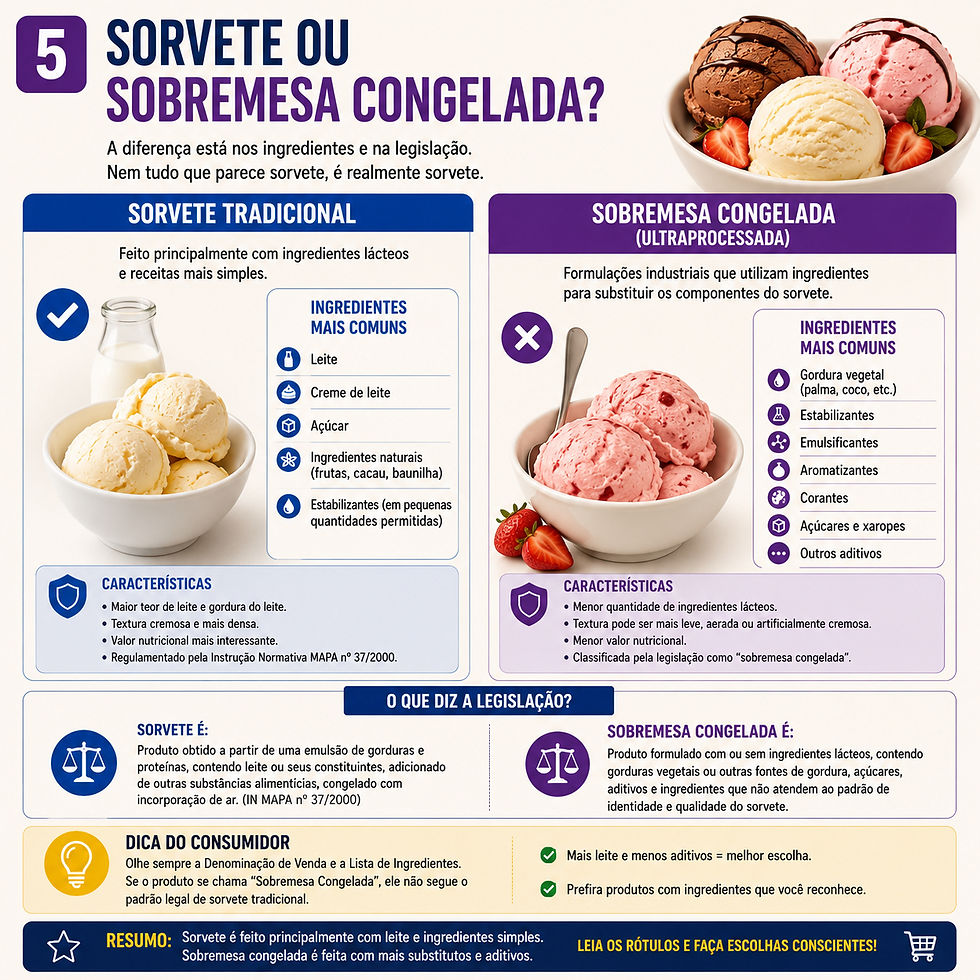 Sorvete ou Sobremesa Congelada?