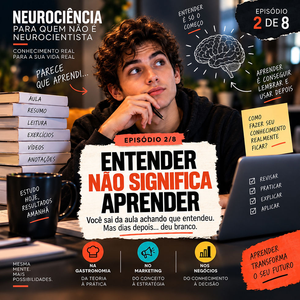 Entender não significa aprender