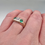 Thumbnail: Antique Rose Gold Diamond & Emerald Ring