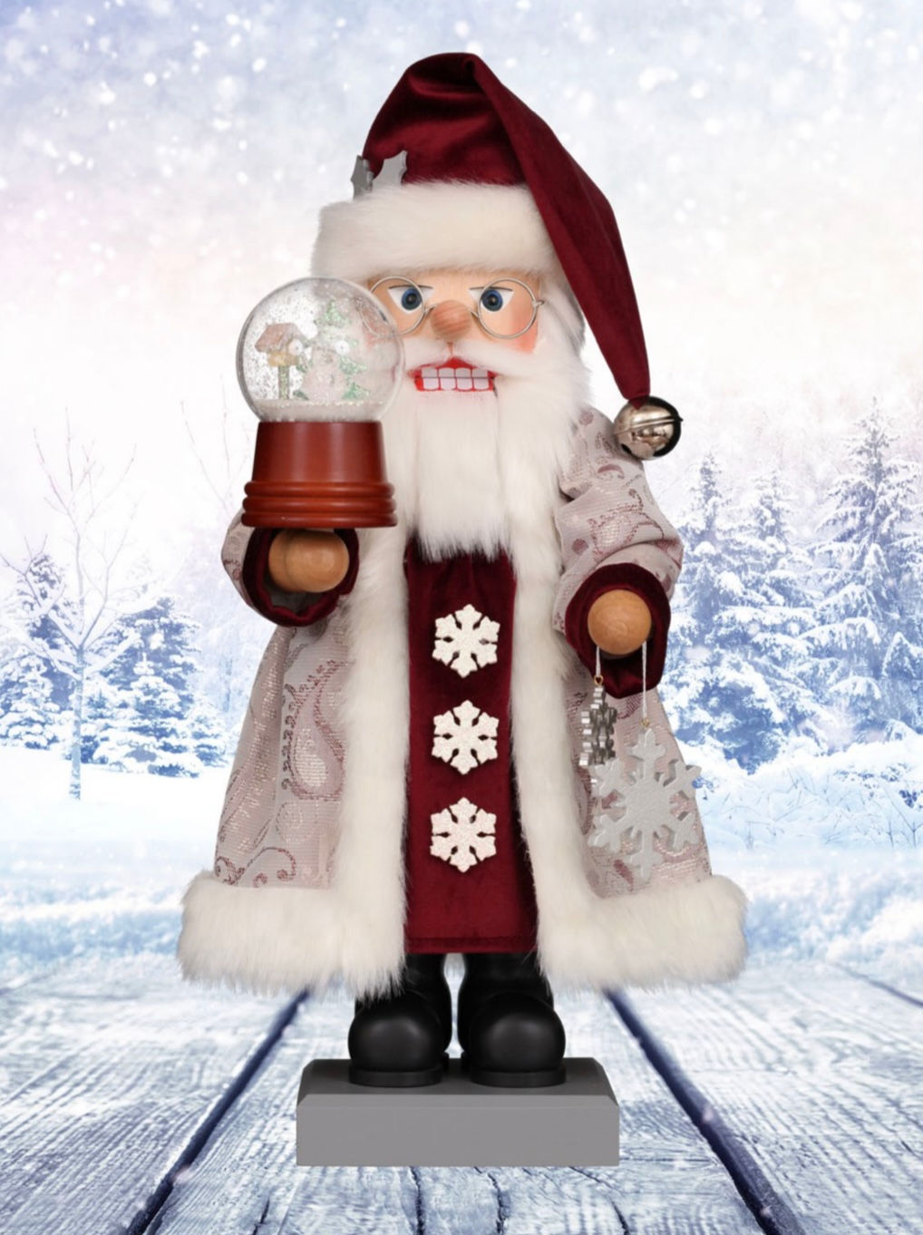 Santa With Snow Globe Nutcracker