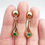 Thumbnail: Art Deco 14k Yellow Gold Emerald Earrings
