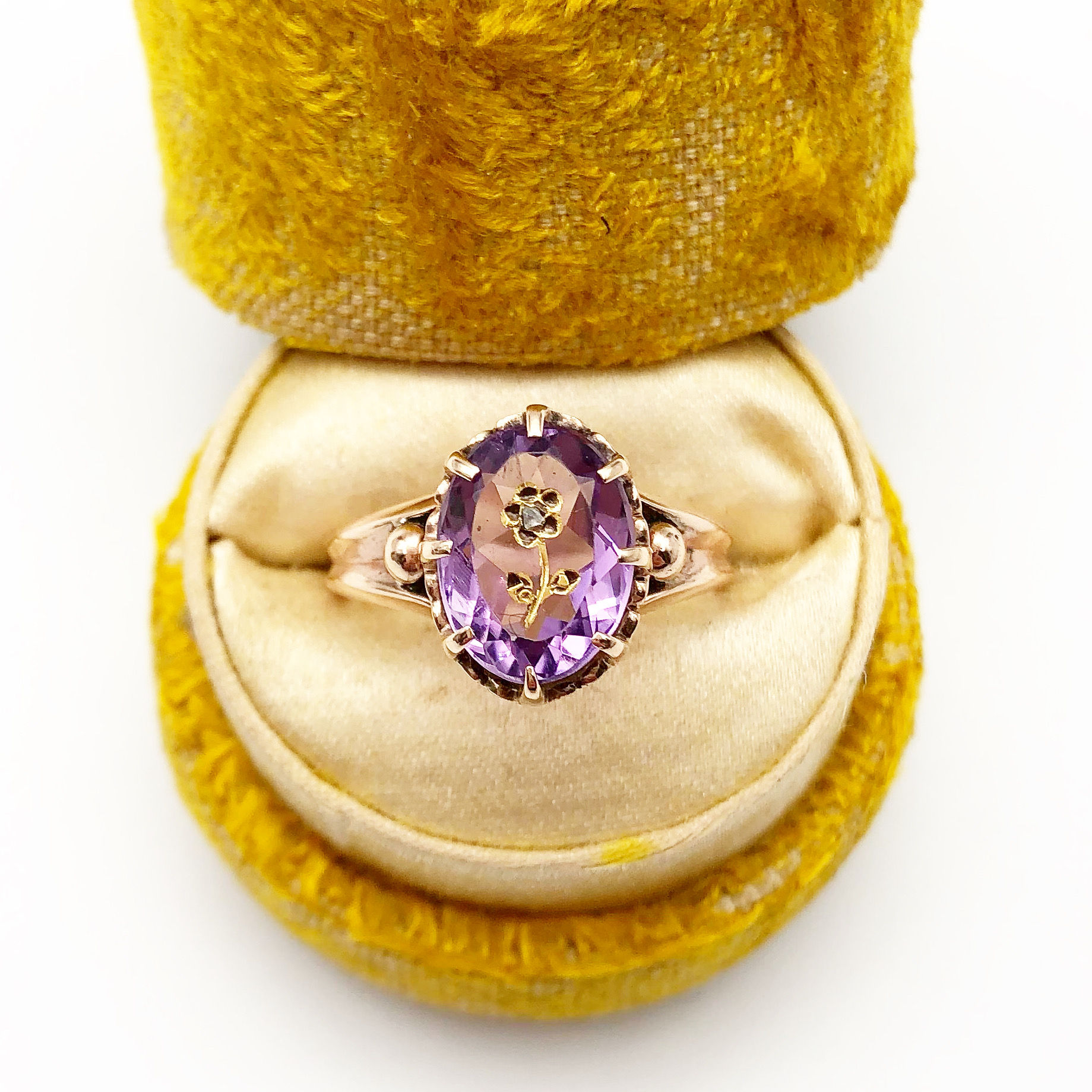 Rose Gold Amethyst Ring