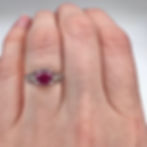 Thumbnail: Antique Art Deco Ruby & Diamond Ring