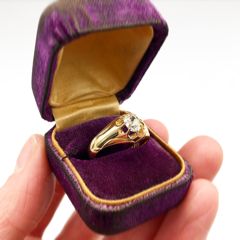 Thumbnail: Antique 1901 Diamond Engagement Ring