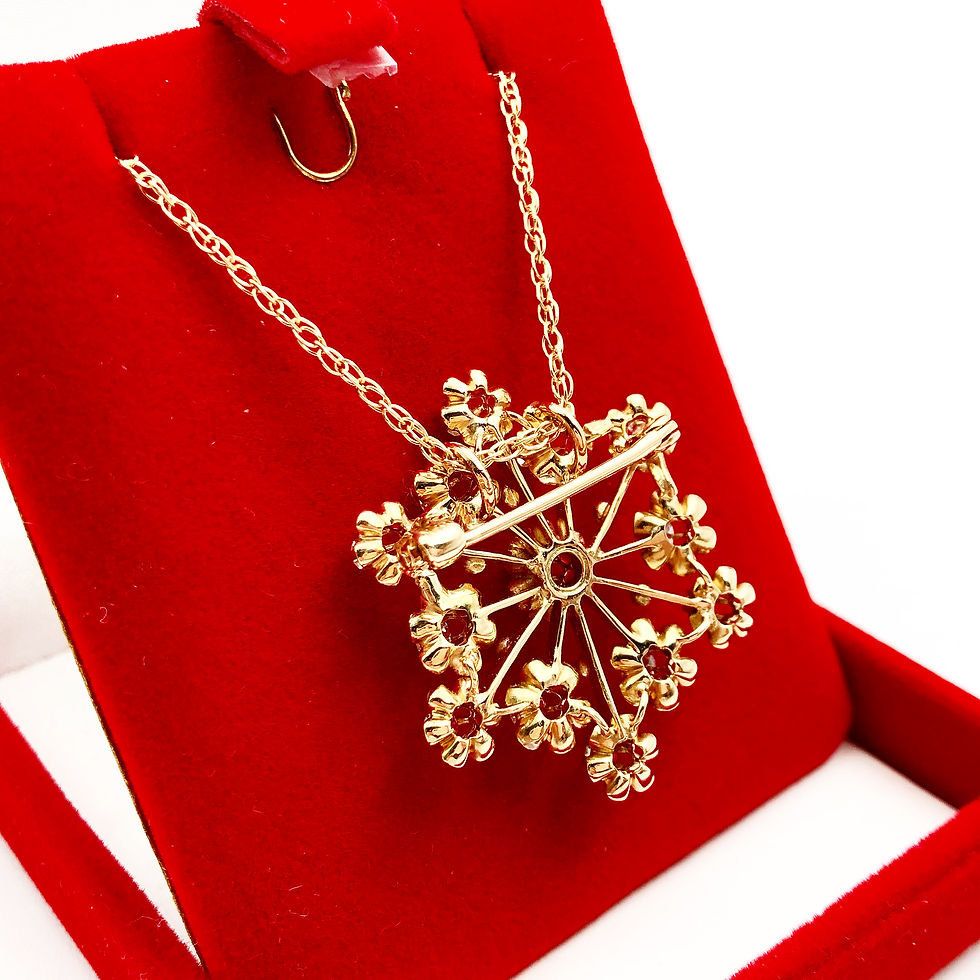 Thumbnail: Antique Snowflake Diamond Necklace