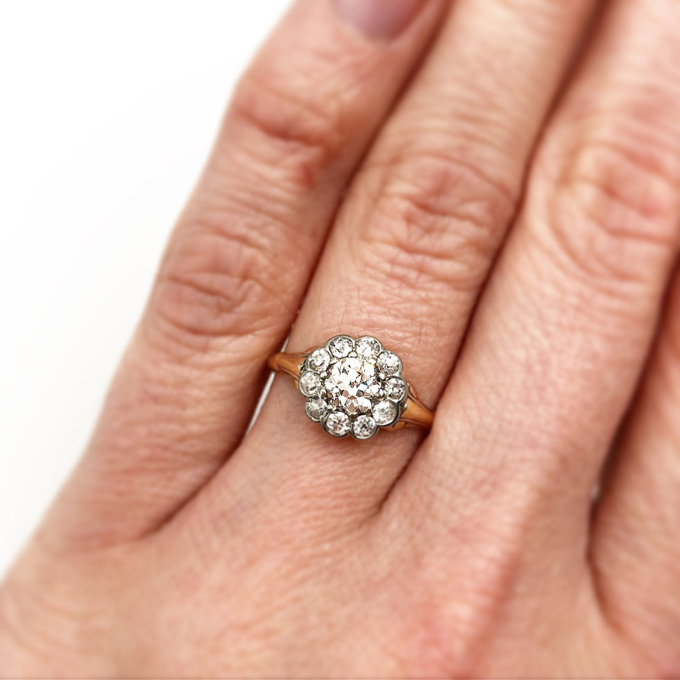 Thumbnail: Antique Diamond Halo Ring