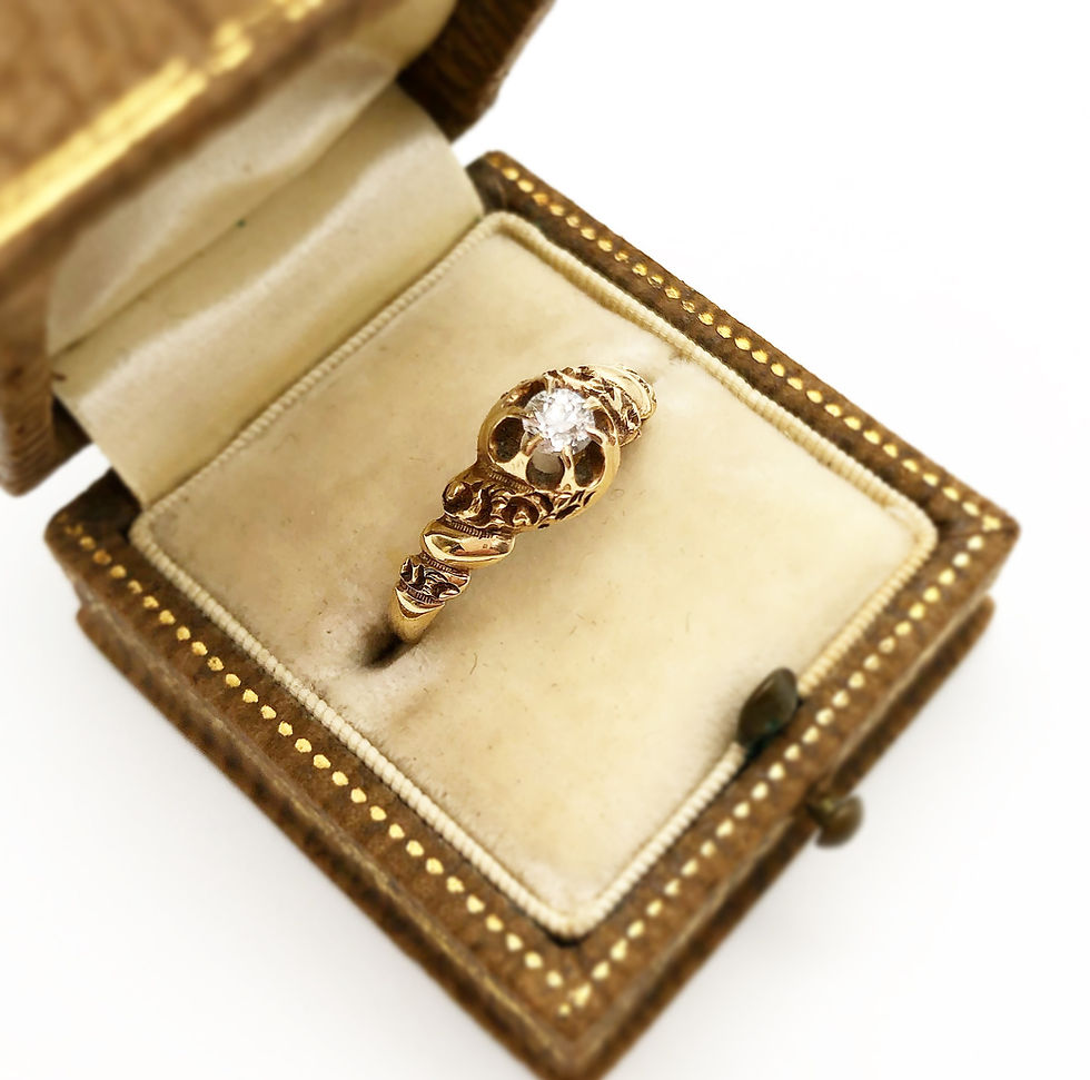 Thumbnail: Victorian Era Rose Gold Diamond Ring