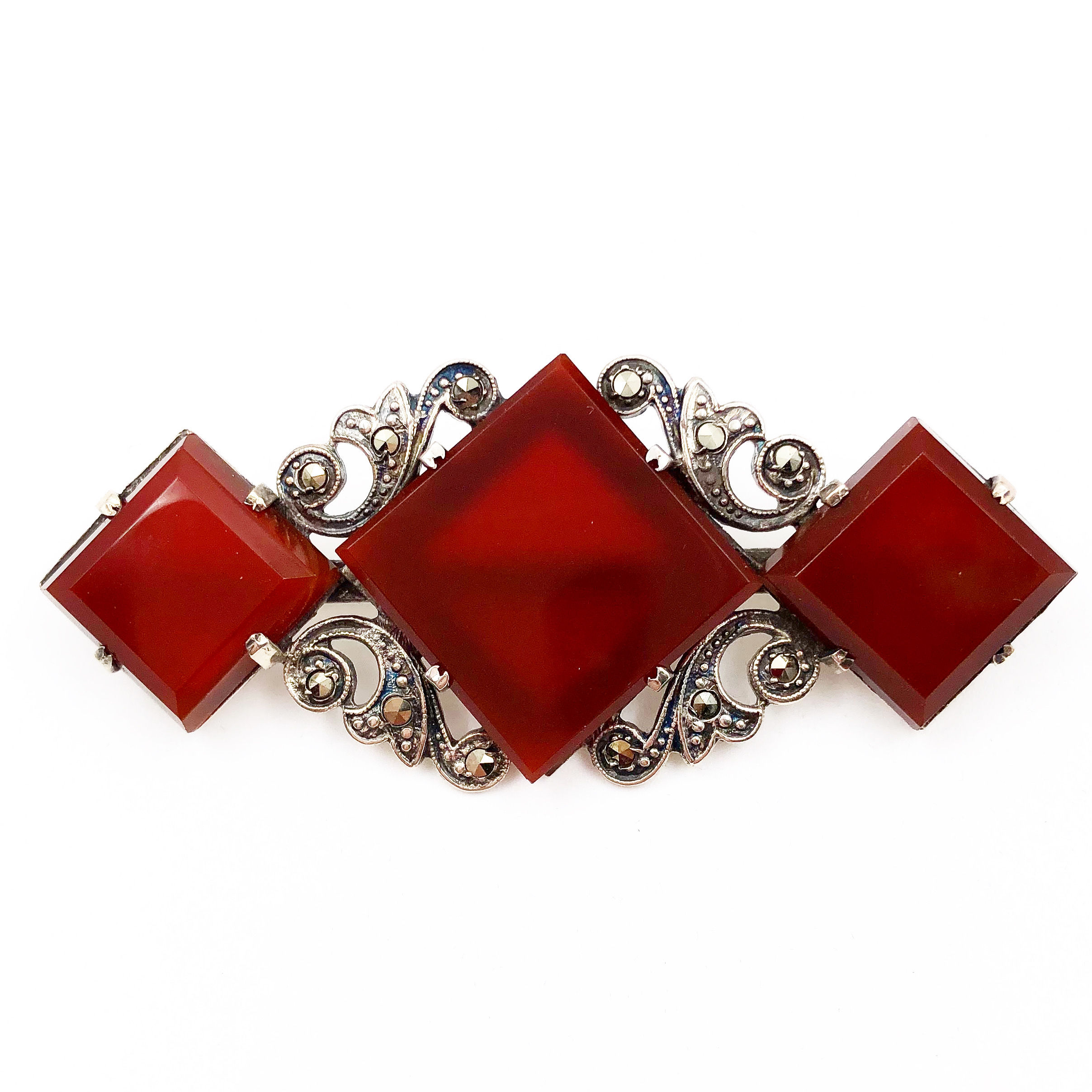 Art Deco Cornelian Brooch
