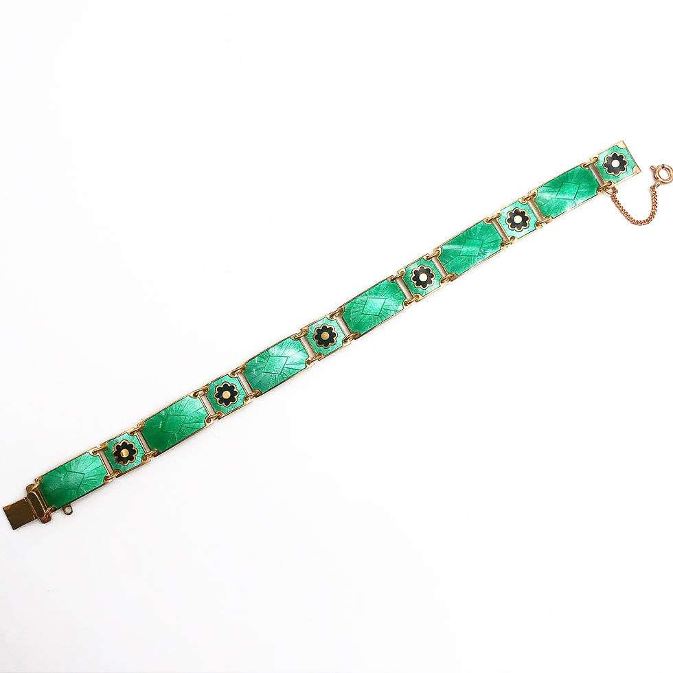 Thumbnail: Art Deco Enamel Bracelet