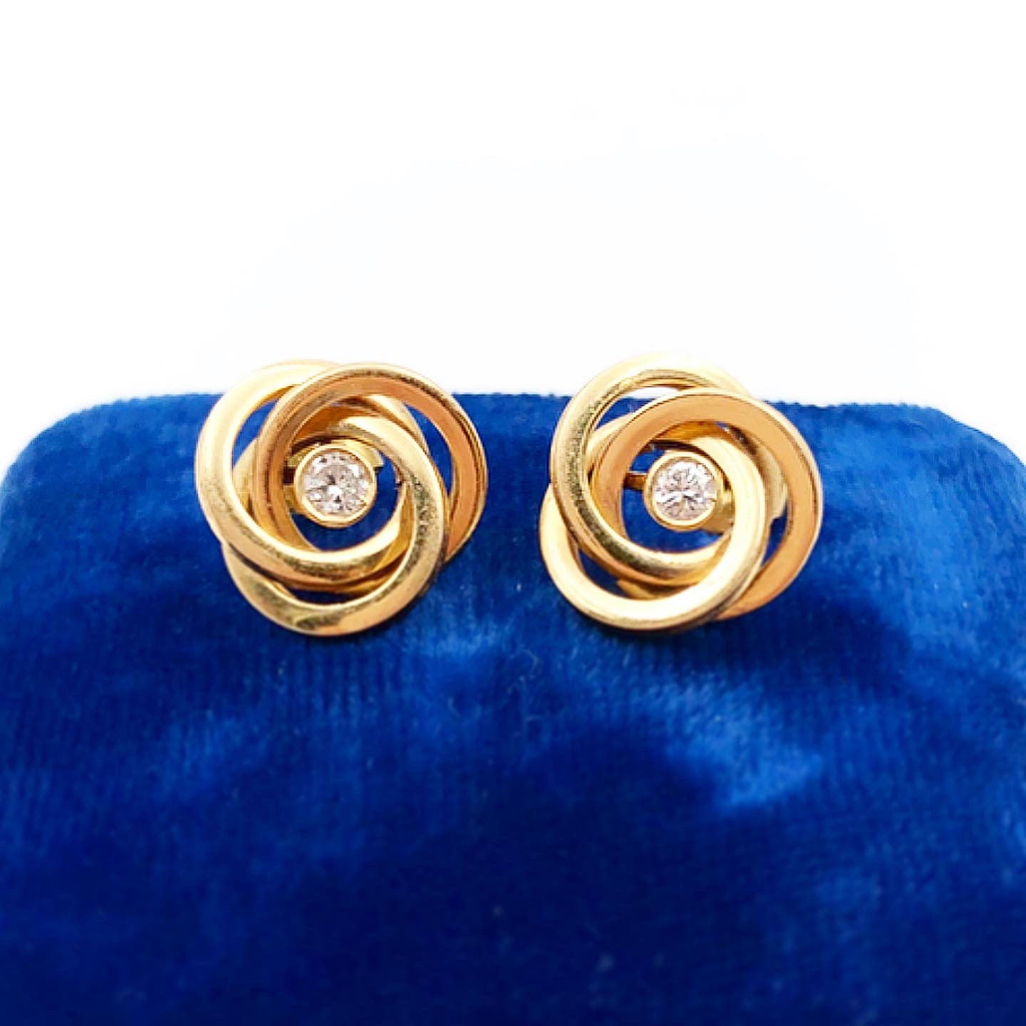 Celtic Knot Diamond Earrings