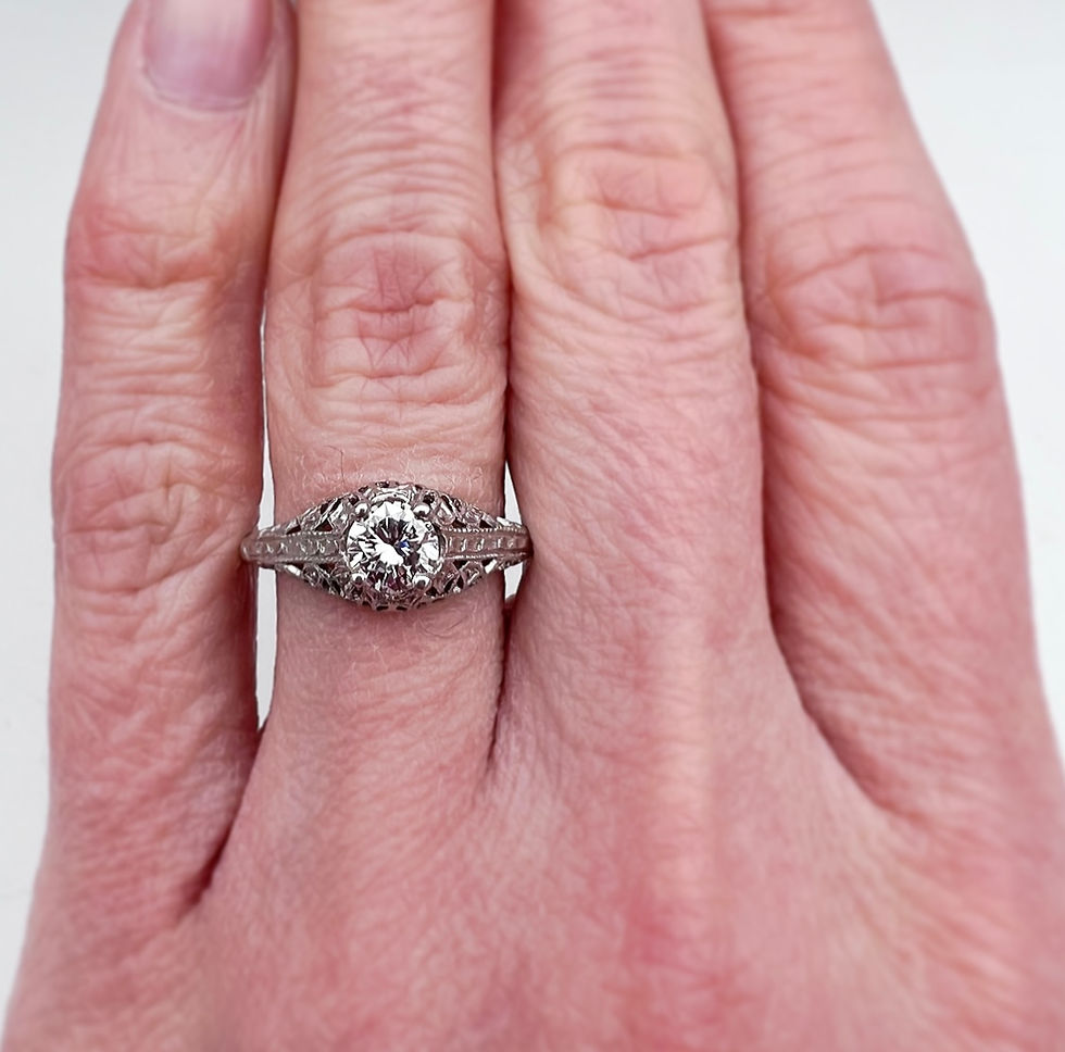 Thumbnail: Edwardian Platinum Diamond Engagement Ring