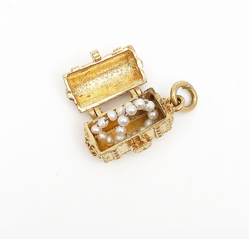 Thumbnail: 14k Yellow Gold Treasure Chest Charm