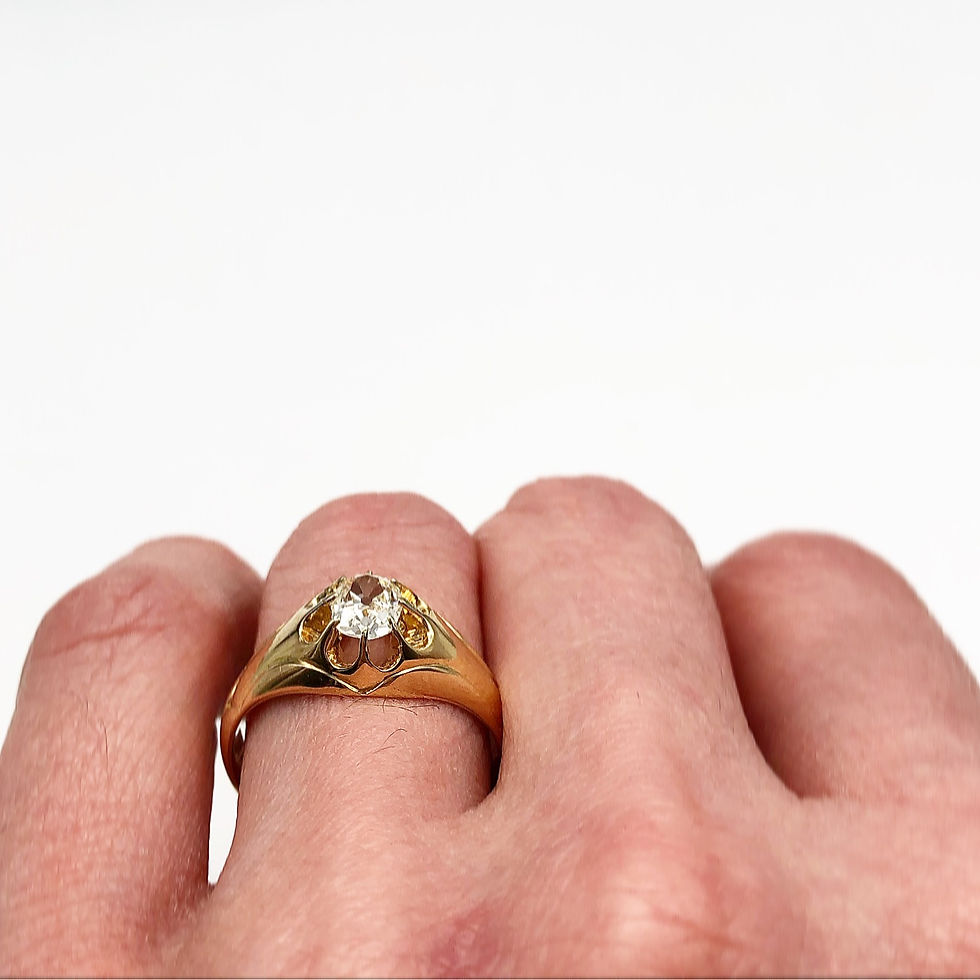 Thumbnail: Antique 1901 Diamond Engagement Ring