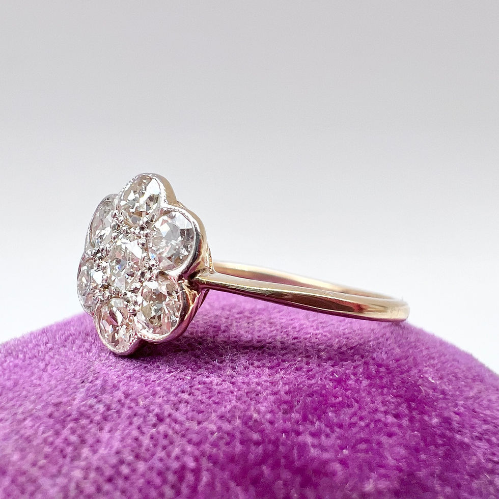 Thumbnail: Vintage 18K Yellow Gold & Platinum Diamond Engagement Ring