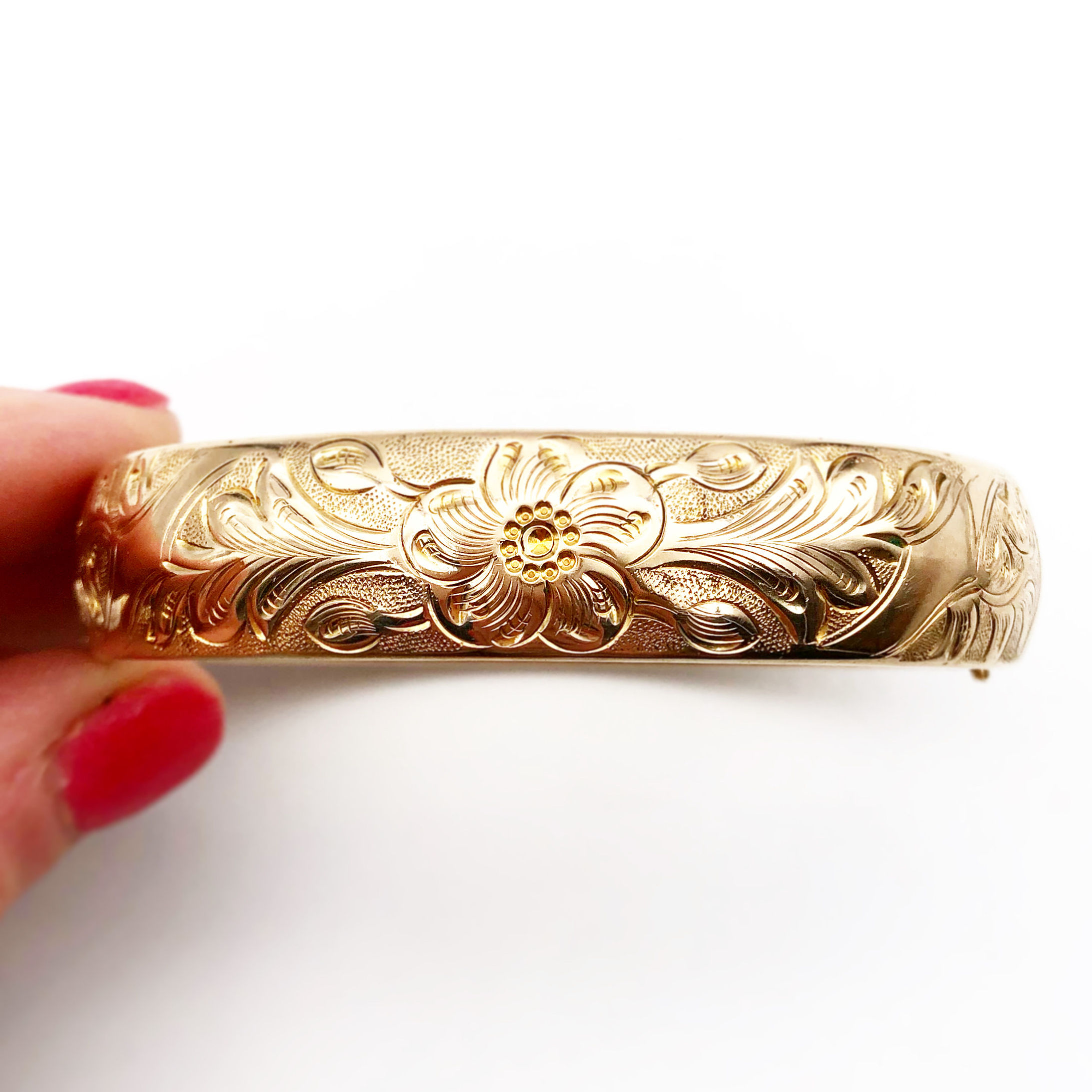 Floral Bangle Bracelet