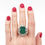 Thumbnail: Art Deco Green Chalcedony Ring