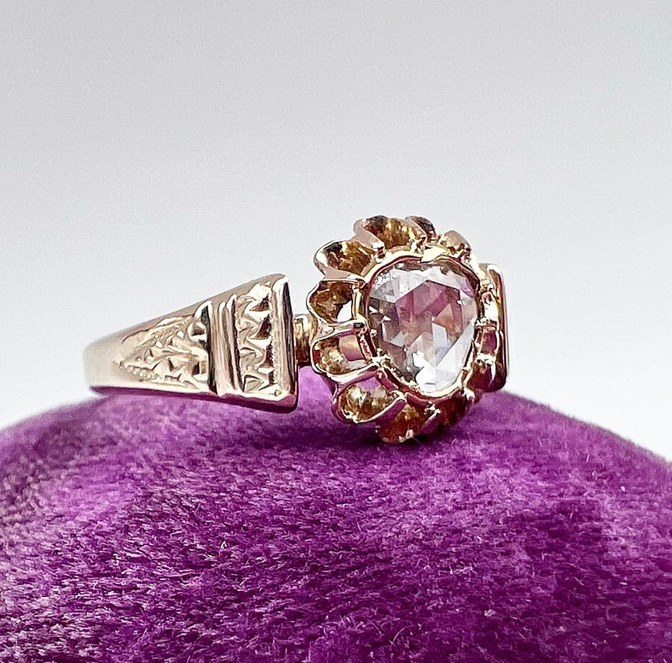 Thumbnail: Victorian Rose Cut Diamond Engagement Ring