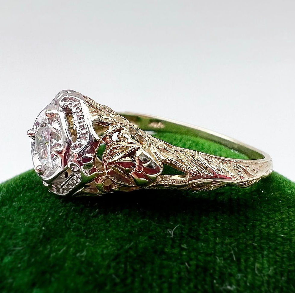 Thumbnail: Antique Diamond Solitaire Ring
