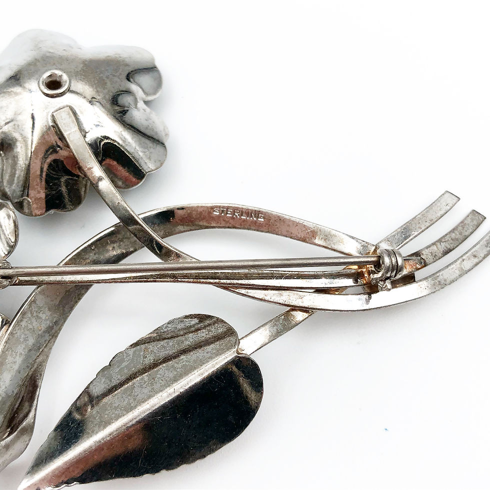 Thumbnail: French Paste Flower Brooch