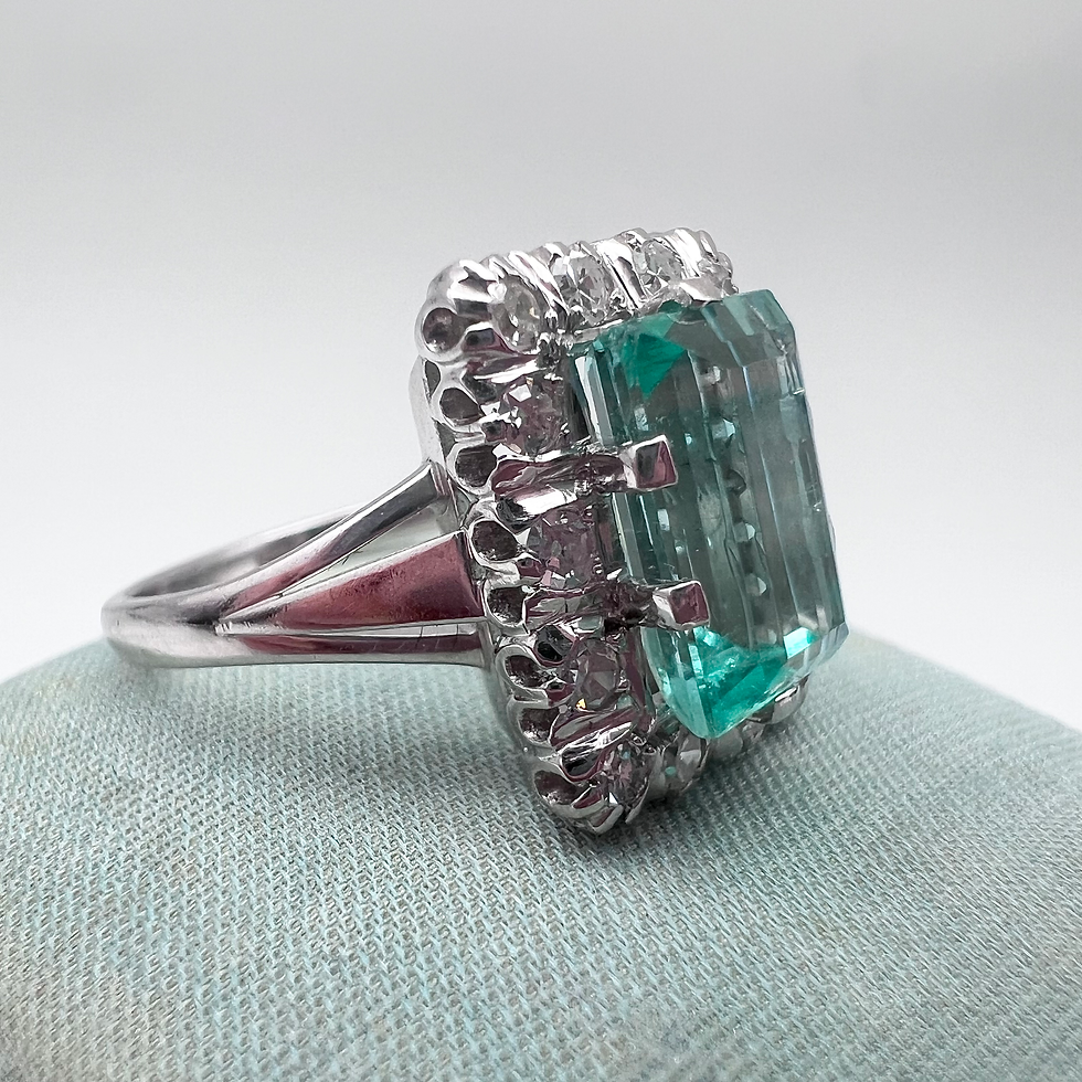 Thumbnail: Platinum Emerald & Diamond Halo Ring — 2.32 carat Emerald