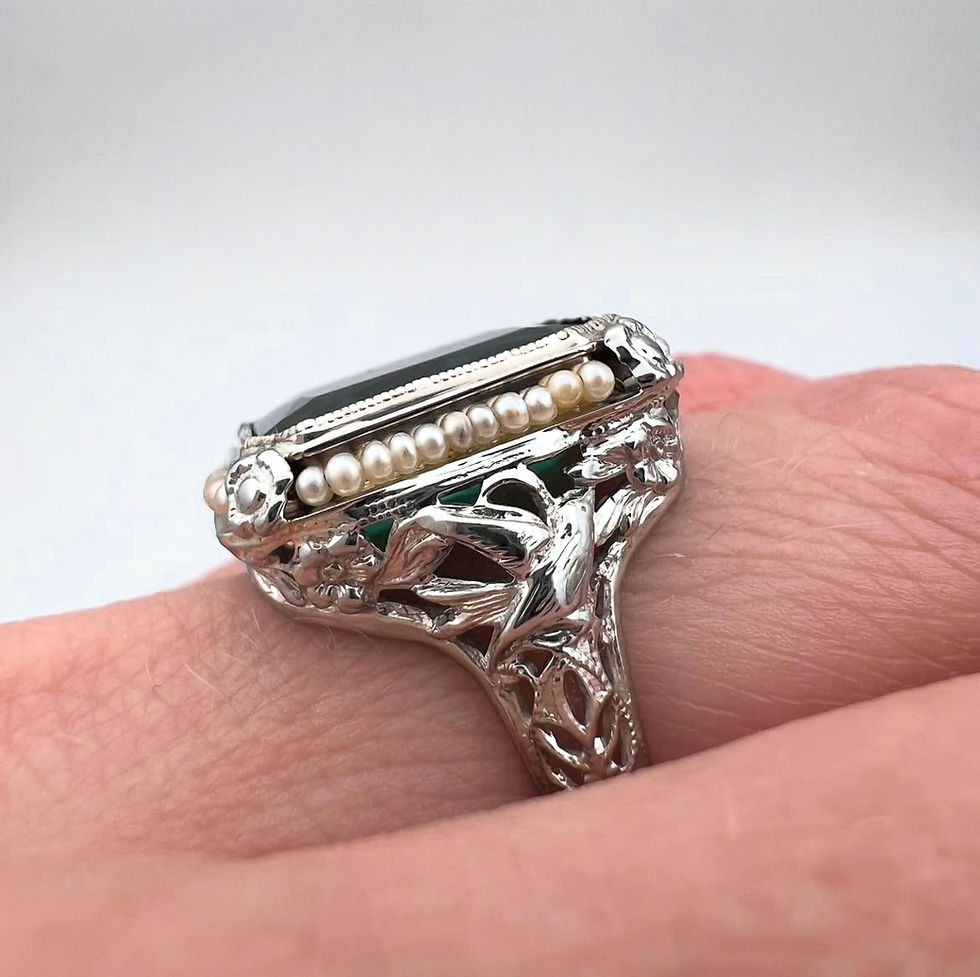 Thumbnail: 8.34 Carat Green Tourmaline Ring