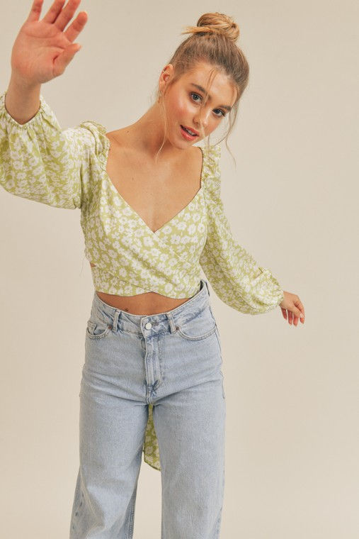 Thumbnail: Shady Floral Tie Top