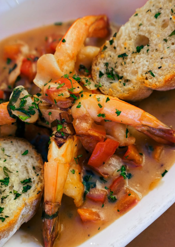 The Shrimp Scampi Dish at Pubblico Italian Eatery
